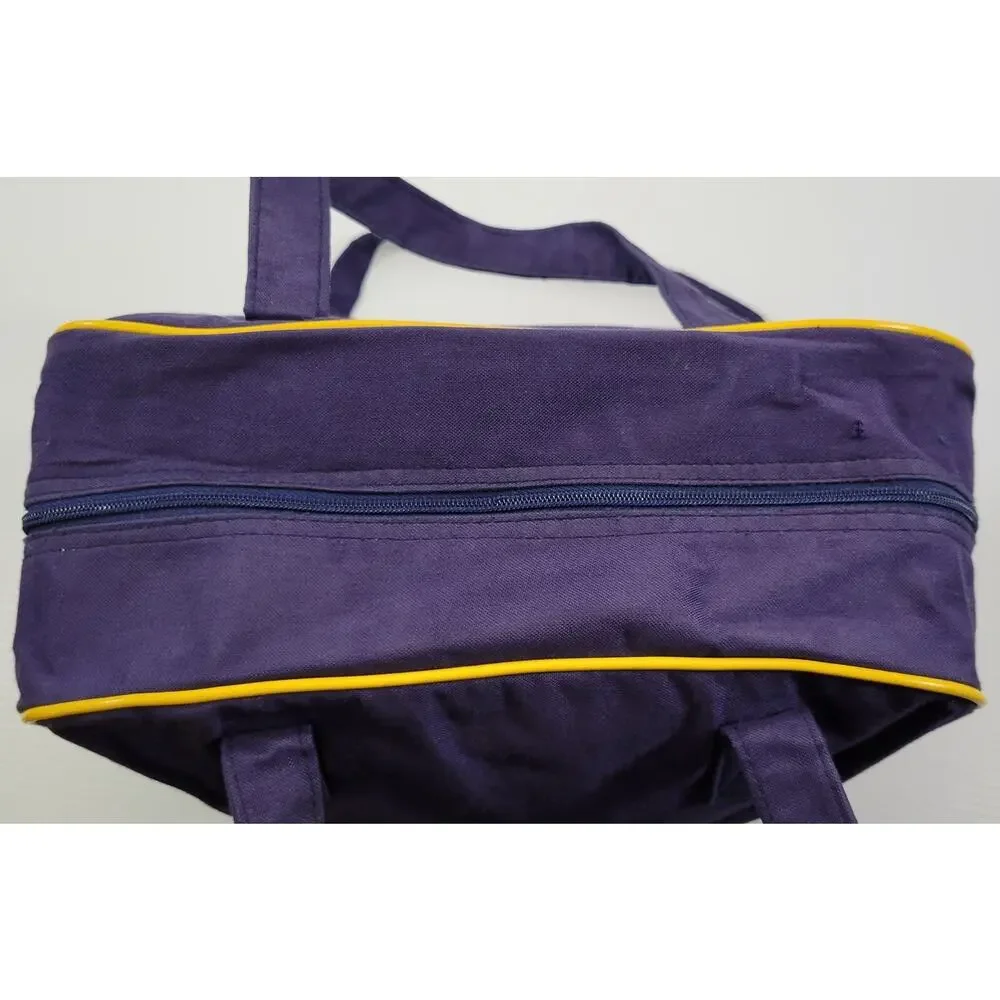 D) Vintage Rudenjak Travel Promotional Croatia Blue Canvas Hand Shoulder Bag